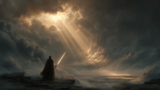 veilofreality_An_archetypal_spiritual_warrior_standing_at_the_e_78d6bec2-ddc4-48cc-a461-668744557351